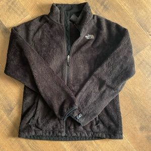 Medium Black Fuzzy North Face Coat
